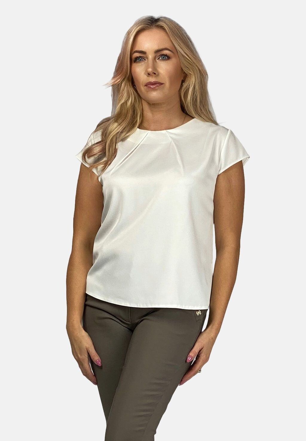 

Блузка WITH TWO PLEATS REGINA FASHION, цвет off white