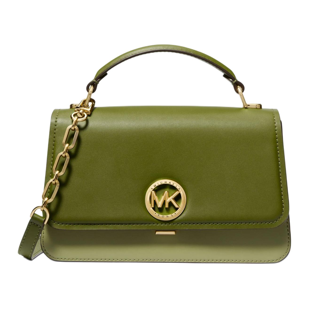 

MICHAEL KORS Сумка через плечо из коровьей кожи, среднего размера, женская, оливково-зеленого и травянисто-зеленого цветов