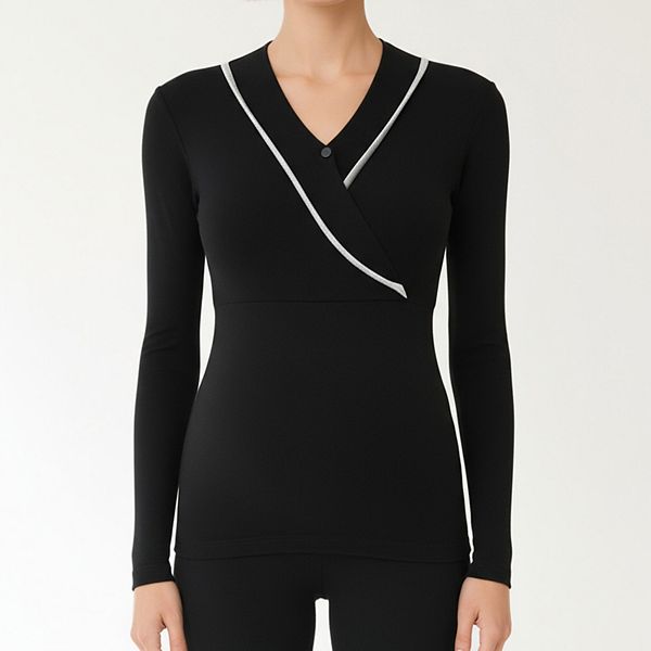 

Женская длинная футболка с запахом и контрастной отделкой для беременных Anna-Kaci, Black, Черный, Женская длинная футболка с запахом и контрастной отделкой для беременных Anna-Kaci, Black