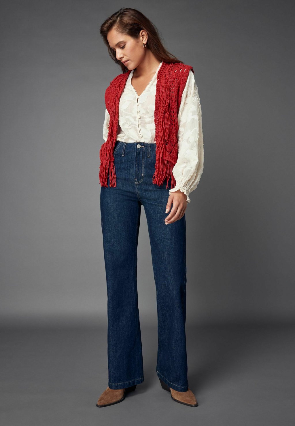 

Жилет FRINGE REGULAR FIT Next, красный