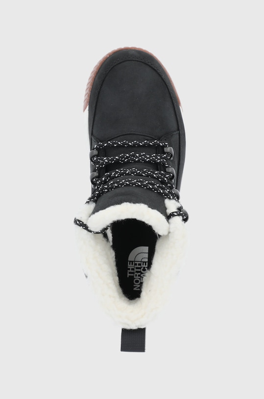 Женские зимние ботинки The North Face кожаные водостойкие, черный — фото 4