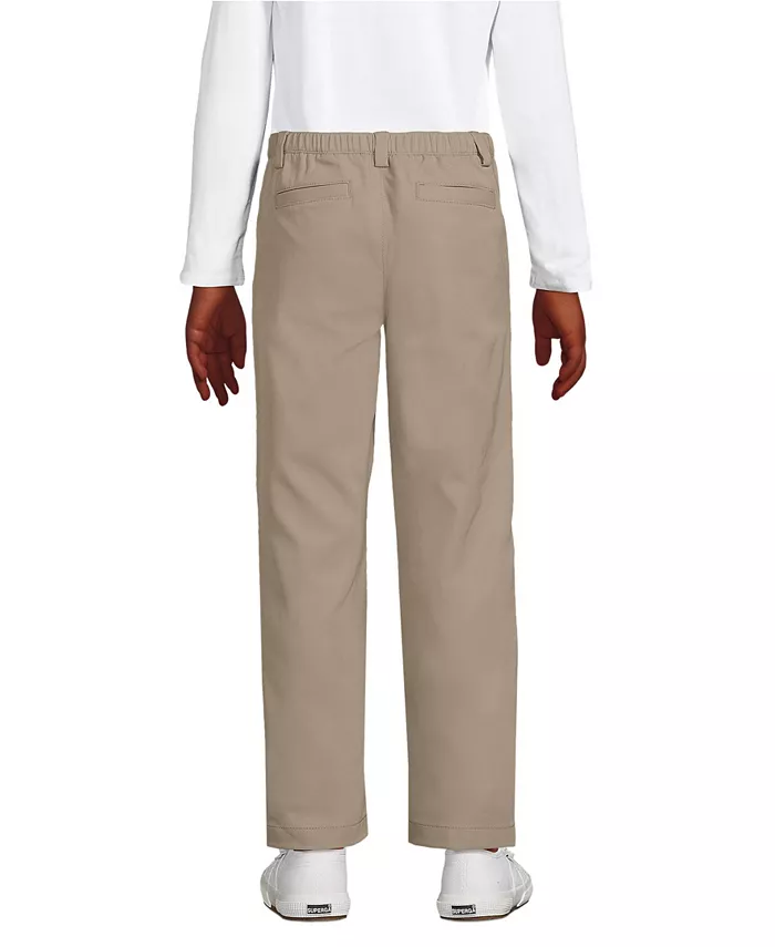 Брюки Active Performance Chino для девочек старшего возраста Lands' End, коричневый/бежевый — фото 2