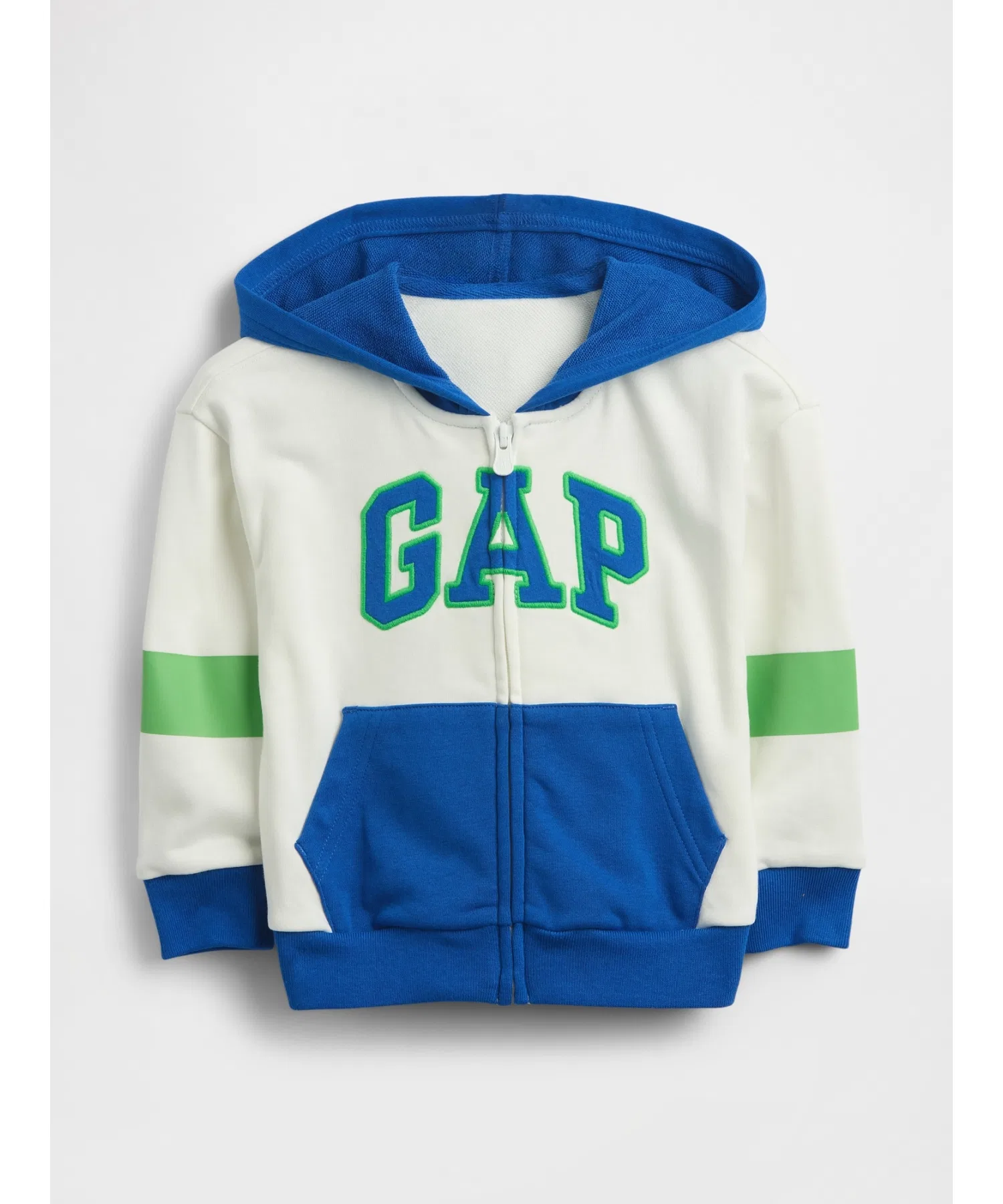Худи babyGap свободного кроя с логотипом GAP и застежкой-молнией из французского махрового трикотажа.
