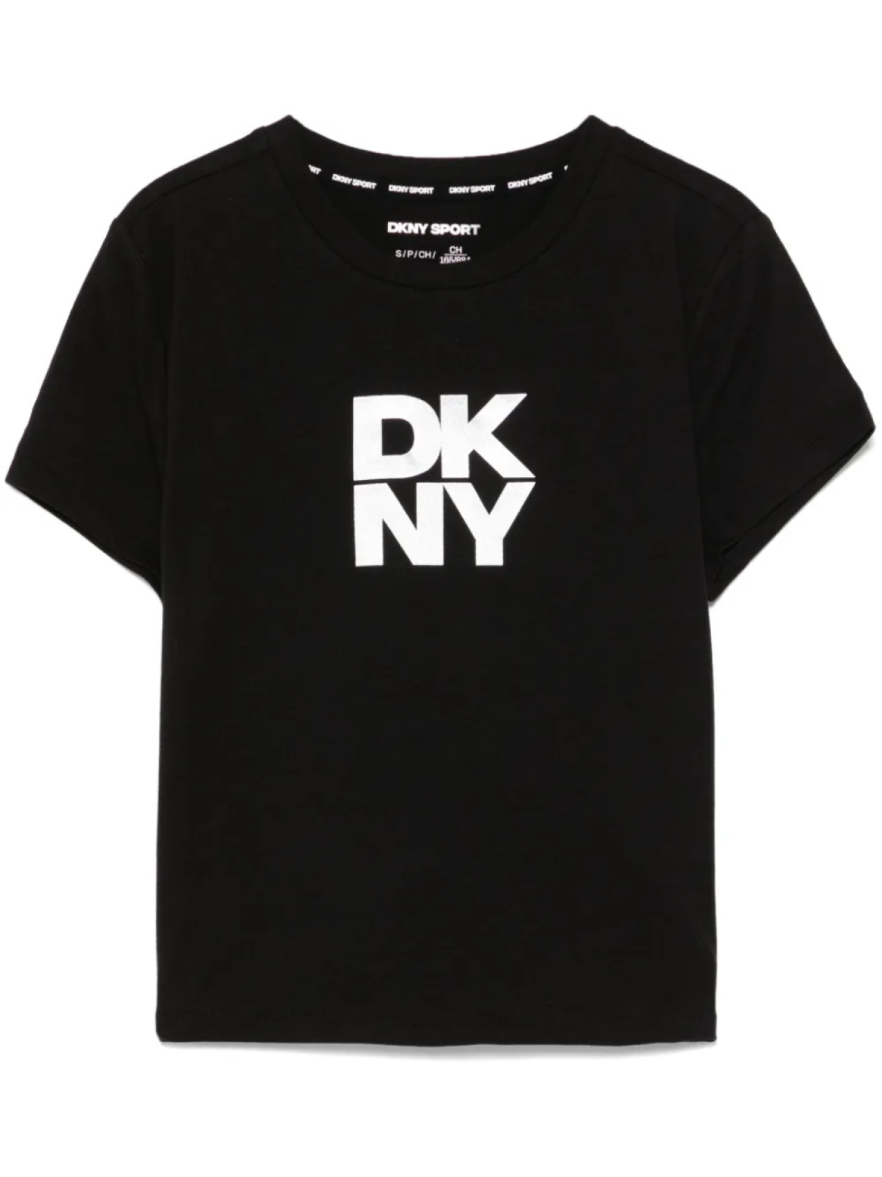 

DKNY укороченная футболка с логотипом, черный