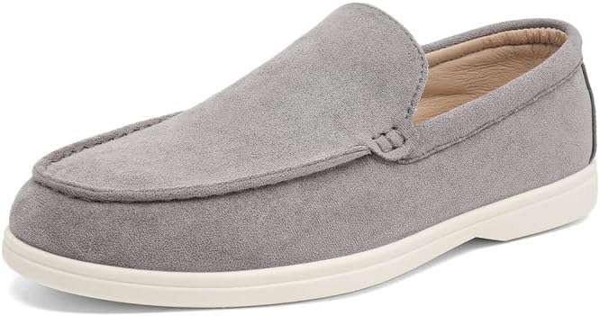 

Мужские слипоны для вождения 2025, легкие дышащие мокасины, повседневные ботинки типа 'лодочка', удобные прогулочные оксфорды Generic, серый