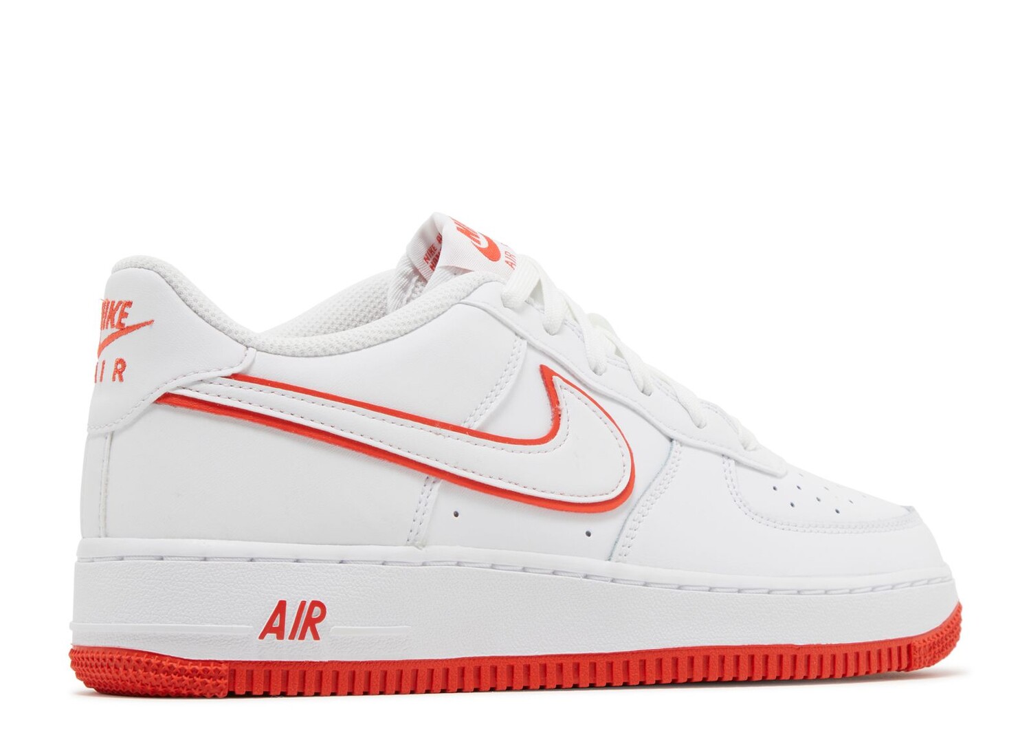 Кроссовки Nike Air Force 1 Gs 'White Picante Red', белый — фото 3