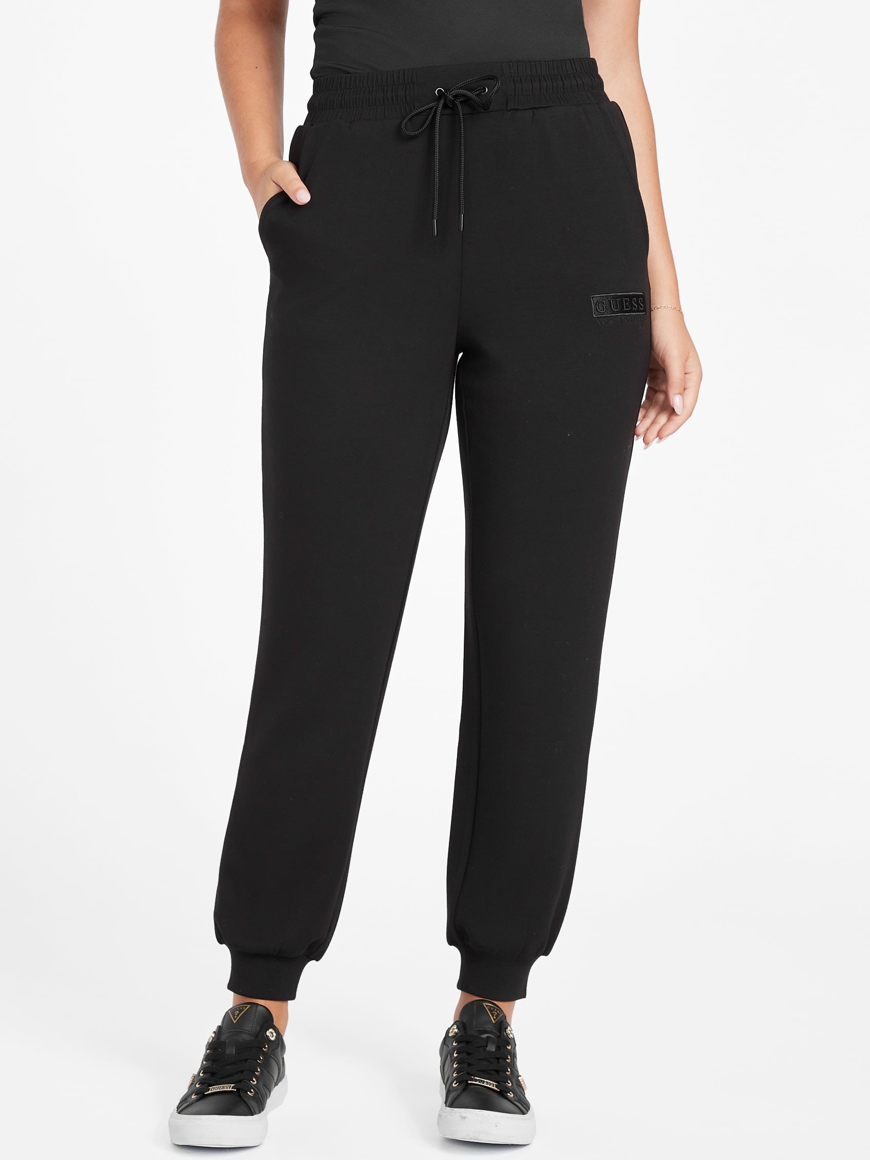 

Спортивные брюки с логотипом Carly Guess Factory, черный