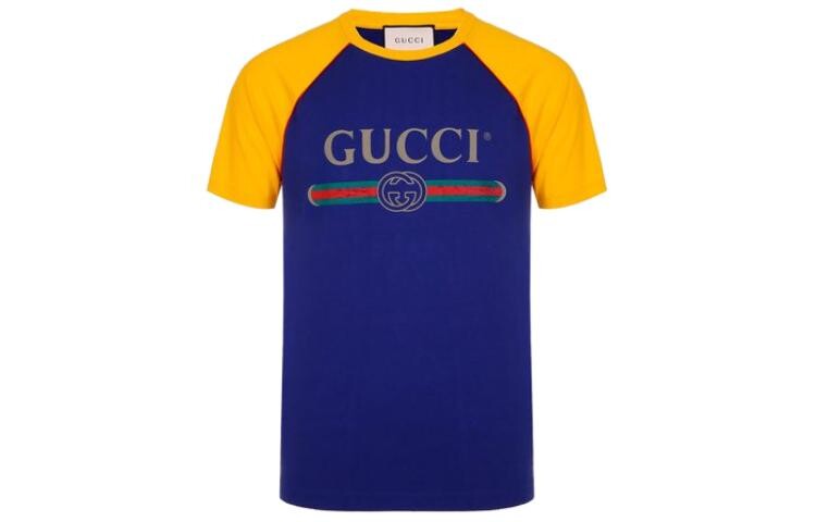 

Футболка мужская синяя Gucci, синий