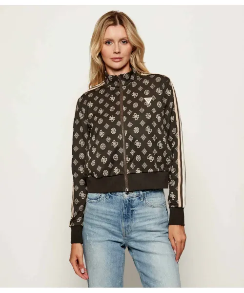 

Толстовка с пионом Regular fit Guess Active, коричневый