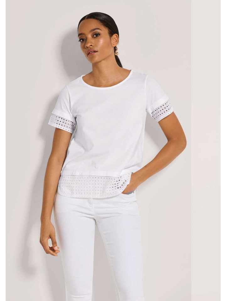 

MADELEINE Футболка с белым мадейрским кружевом