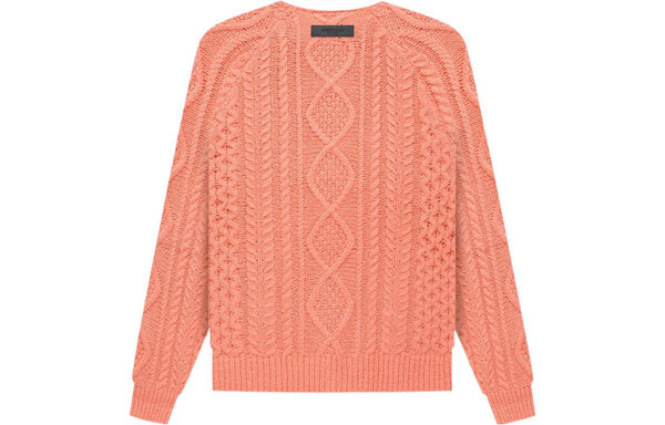 Свитер fw22 cable knit 'coral' Fear Of God Essentials, оранжевый — фото 2