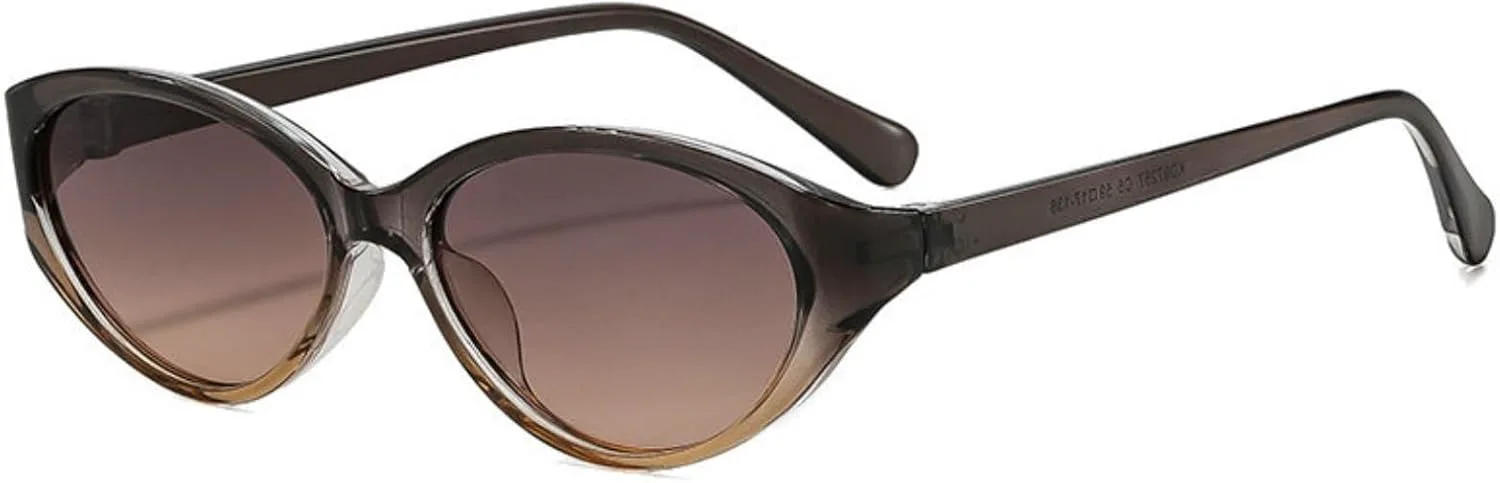 

Солнцезащитные очки Willochra Retro Oval Rivets для женщин, стильные, милые, в форме «кошачьего глаза», модные, винтажные, черные, с защитой от УФ-излучения UV400, C8