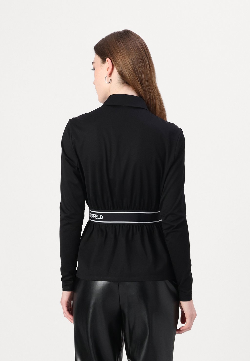 

Блузка на пуговицах LOGO KARL LAGERFELD, черный