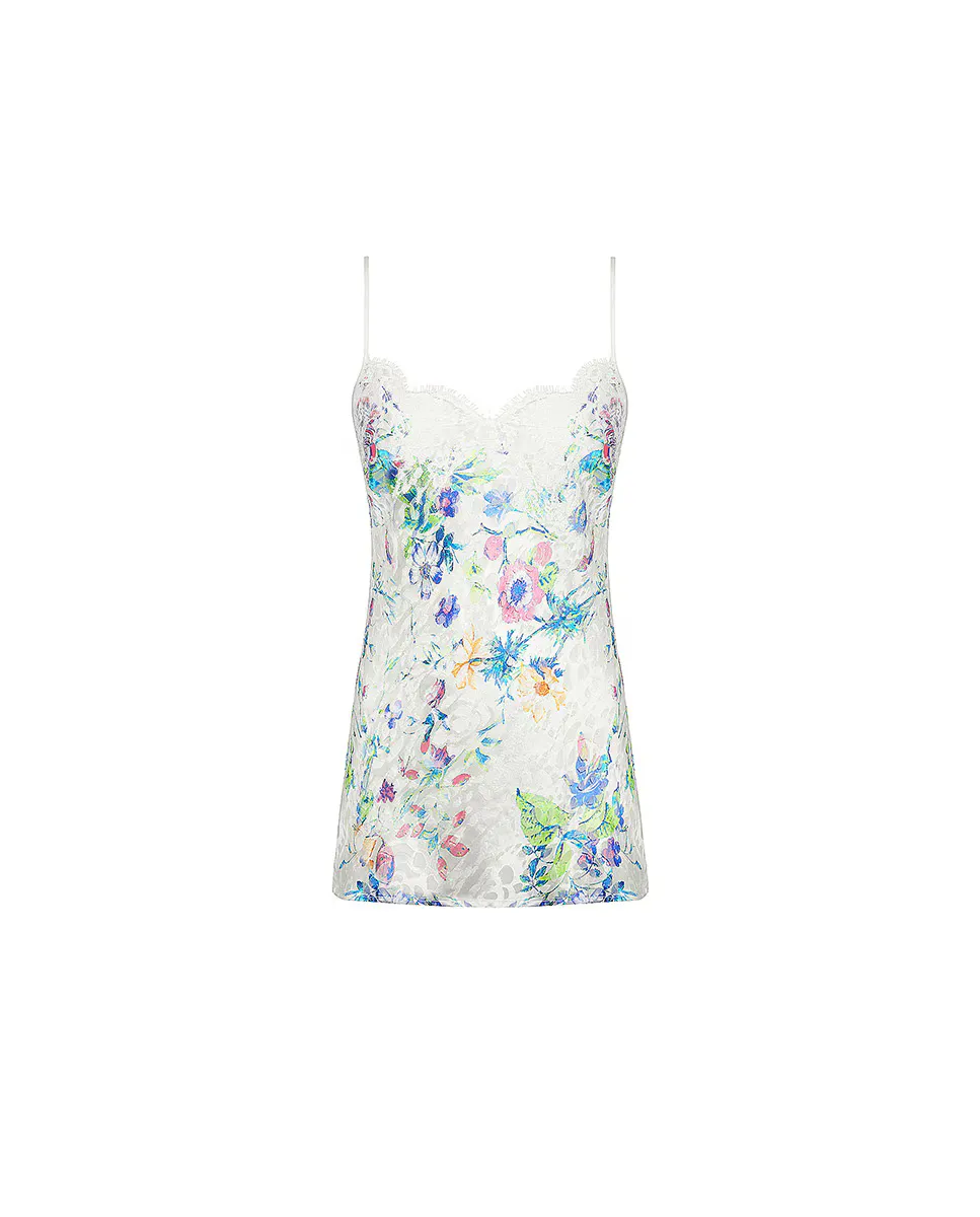 

Шелковый топ для нижнего белья, цветочный принт, на бретелях Lise Charmel, мультиколор