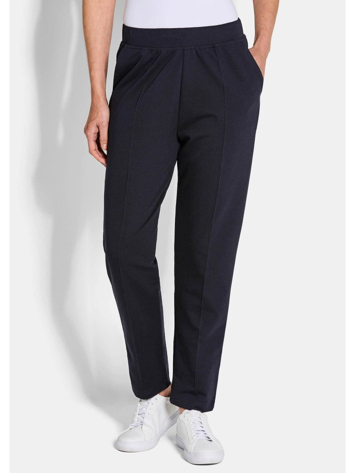 

Короткий размер: брюки для отдыха, эластичные спортивные брюки, комплект из 2 пар в темно-синем/черном цвете. GOLDNER