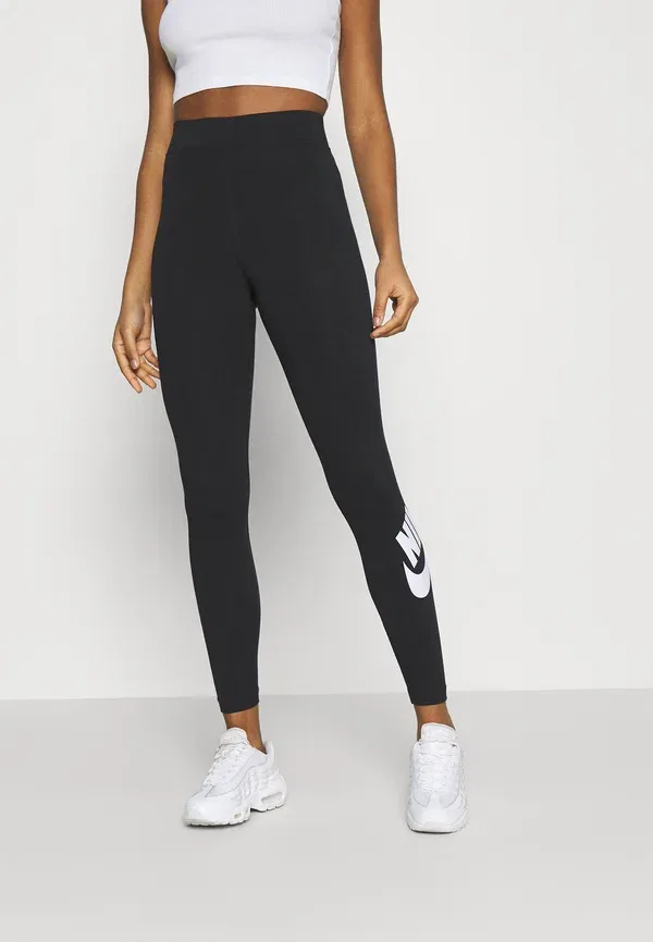 Штаны Nike Sportswear W nsw essntl lggng futura hw leggings, черно-белые