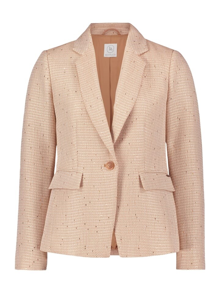 

Блейзер BETTY & CO Kurzblazer mit Hahnentrittmuster, цвет Camel/Cream