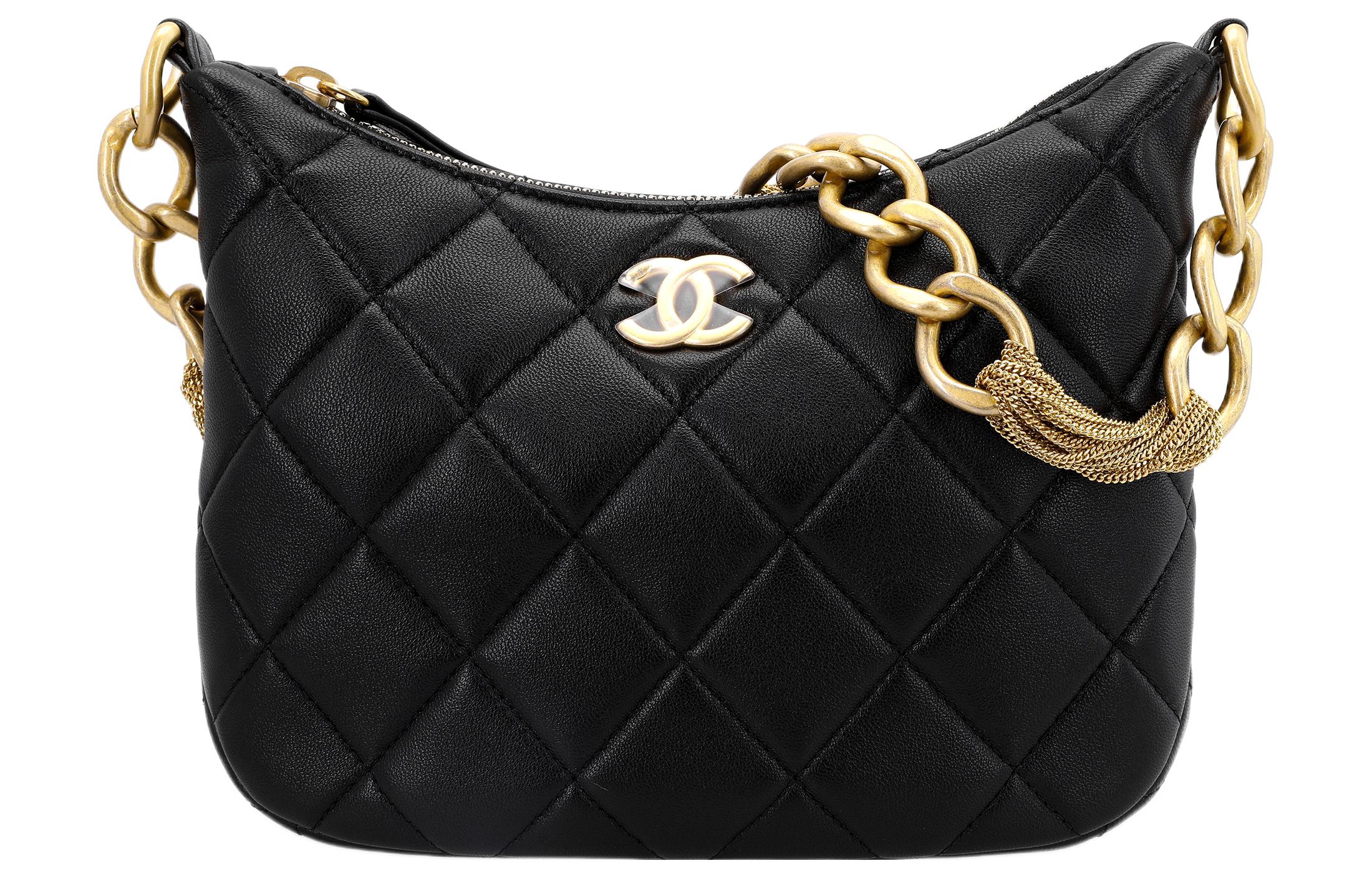 

Кожаная сумка через плечо CHANEL черная