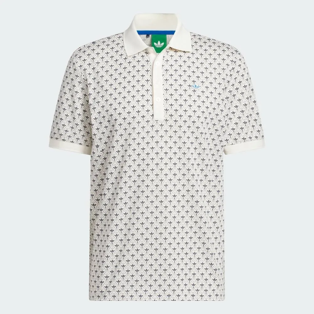 Футболка-поло Originals с логотипом Trefoil по всей поверхности Adidas, white — фото 4