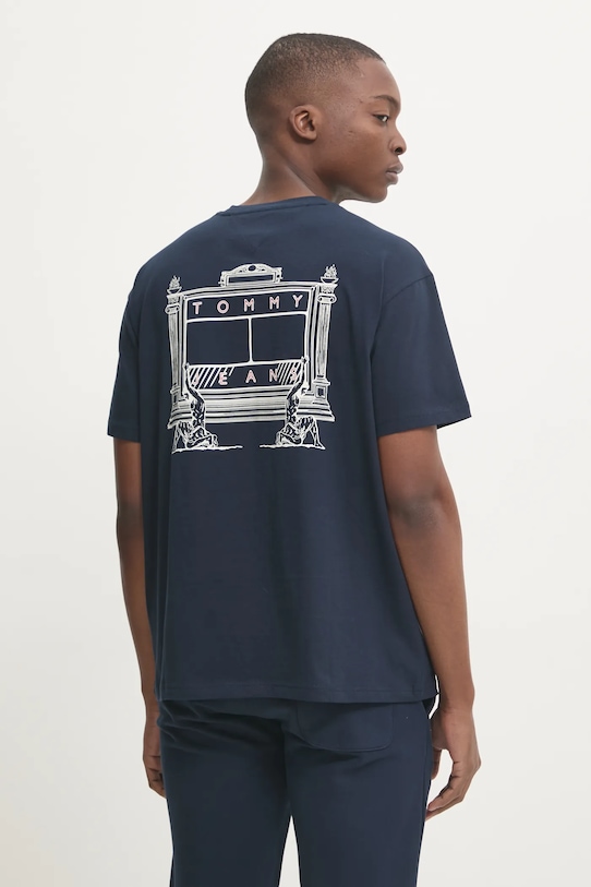 

Хлопковая футболка Tommy Jeans, темно-синий