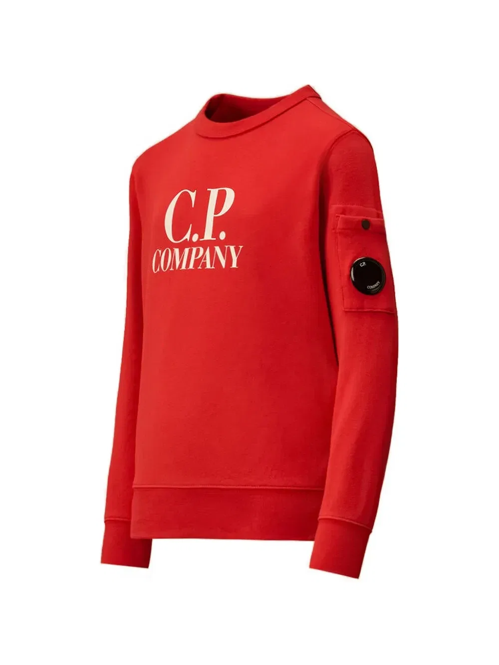 Свитшот с логотипом и линзой C.P Company Kids, красный — фото 3