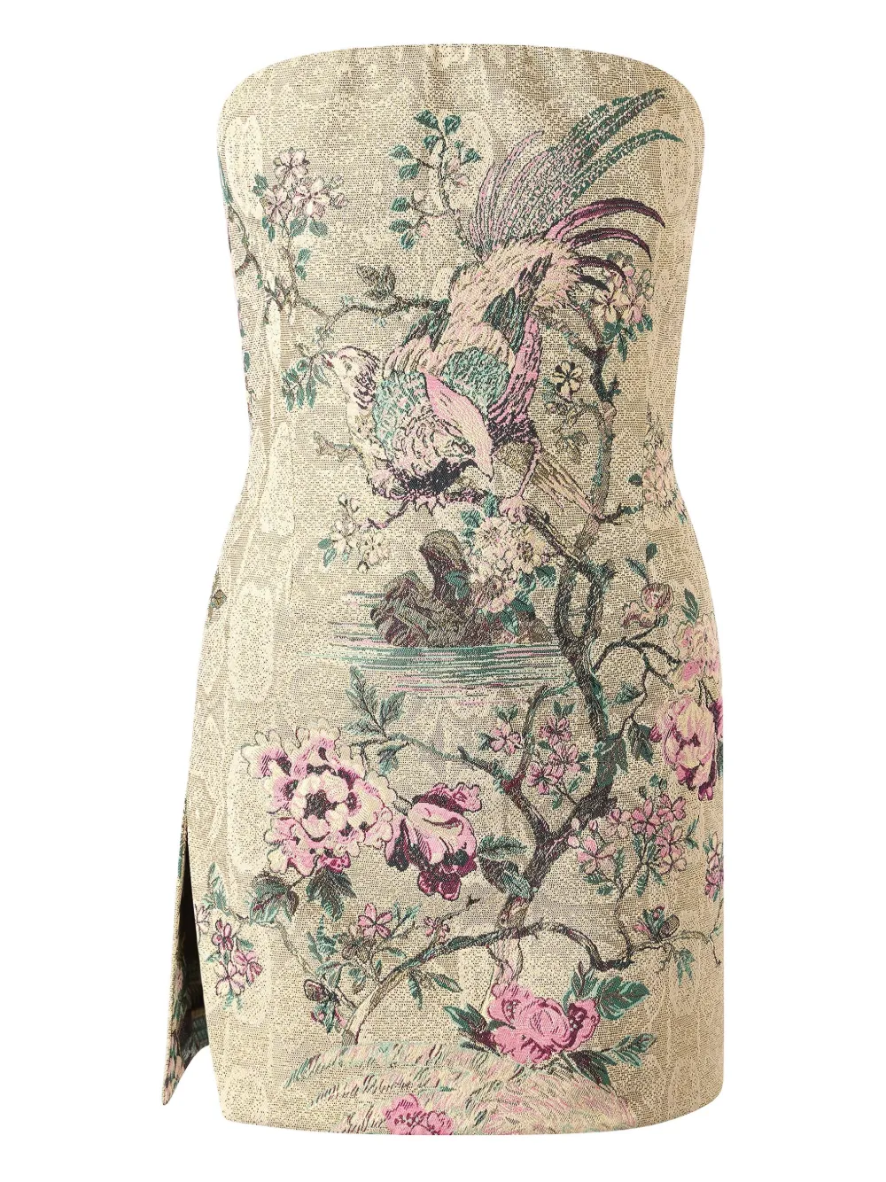 

Платье мини с цветочной вышивкой Roberto Cavalli, нейтральный