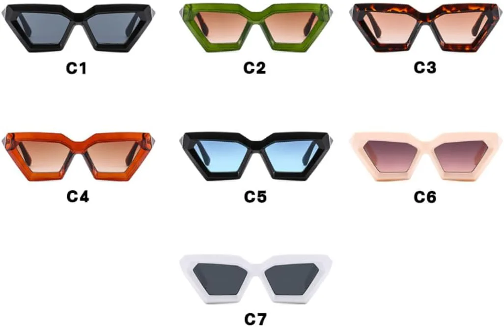 

Винтажные солнцезащитные очки «кошачий глаз» для мужчин и женщин, маленькая оправа, ретро-очки, модные очки с защитой от УФ-излучения UV400 VVTWSSW, Brown Tea