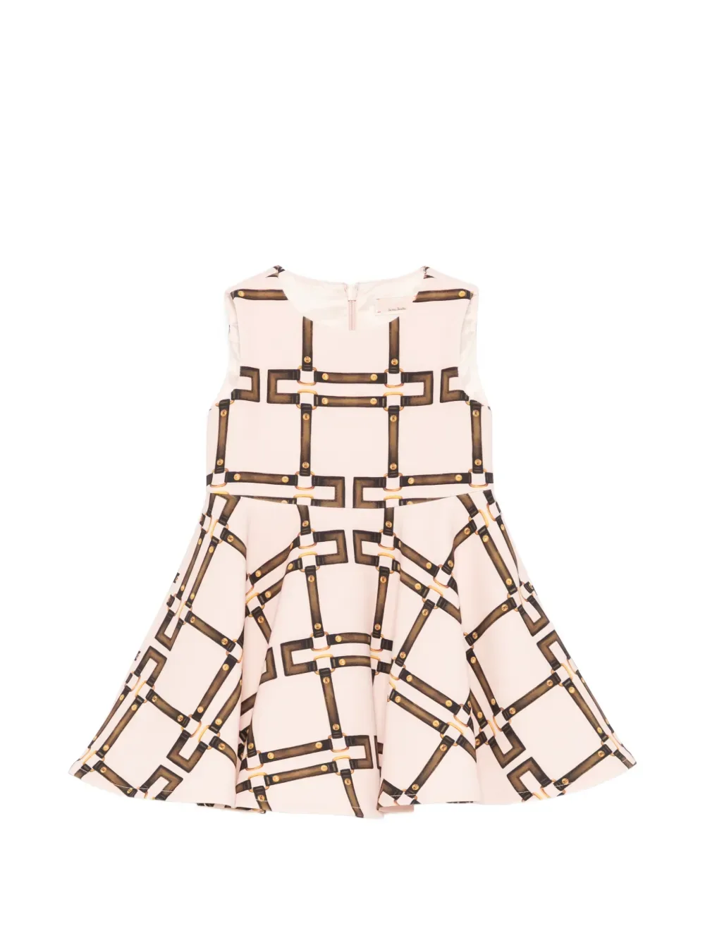 Платье с логотипным узором Elisabetta Franchi, розовый