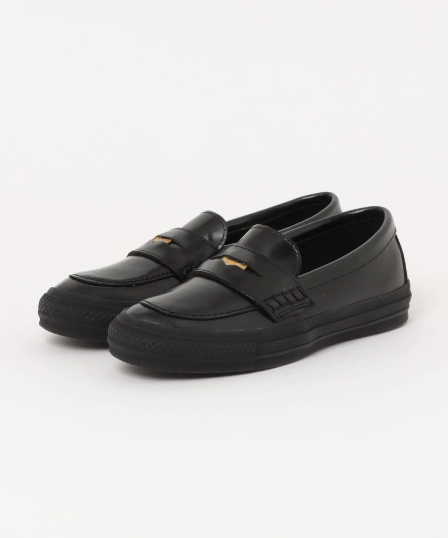 Унисекс лоферы с монетой из глянцевой кожи ALL STAR COINLOAFER CONVERSE чёрные