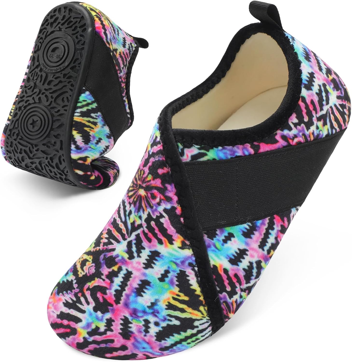 

Домашние тапочки Besroad для женщин и мужчин, удобные тапочки-носки с меховой отделкой, мягкой резиновой подошвой для дома, спальни, путешествий и йоги, мультиколор