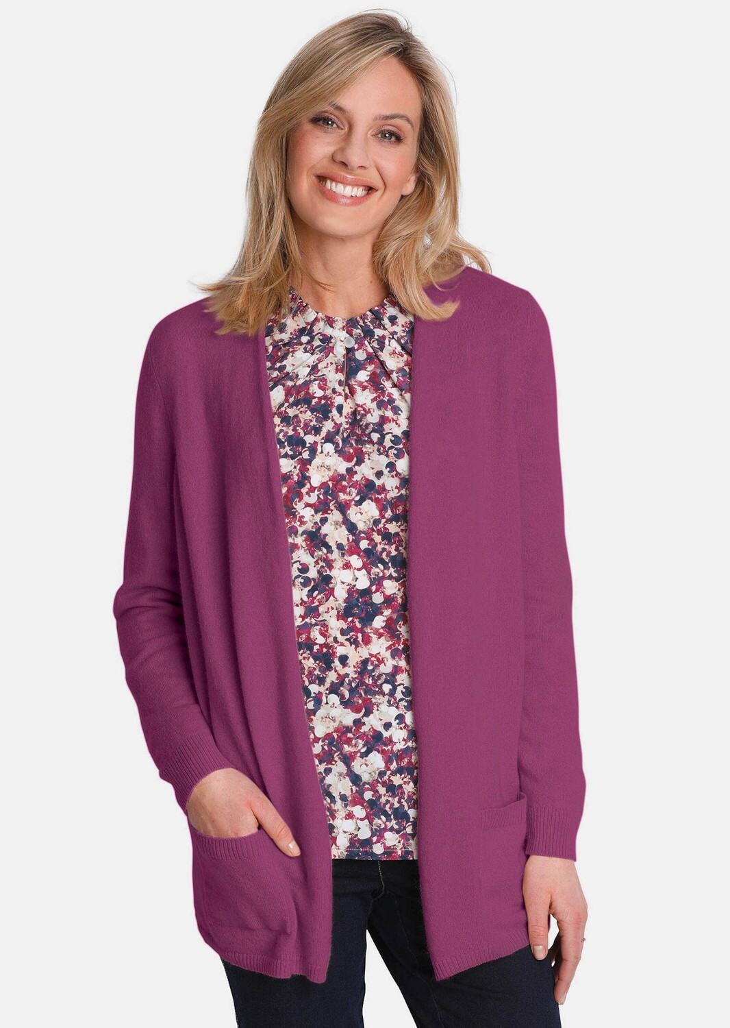 

Кардиган GOLDNER Kaschmirstrickjacke, цвет cyclam