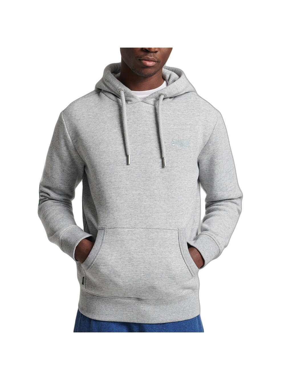

Классический свитшот с вышитым логотипом Superdry, серый