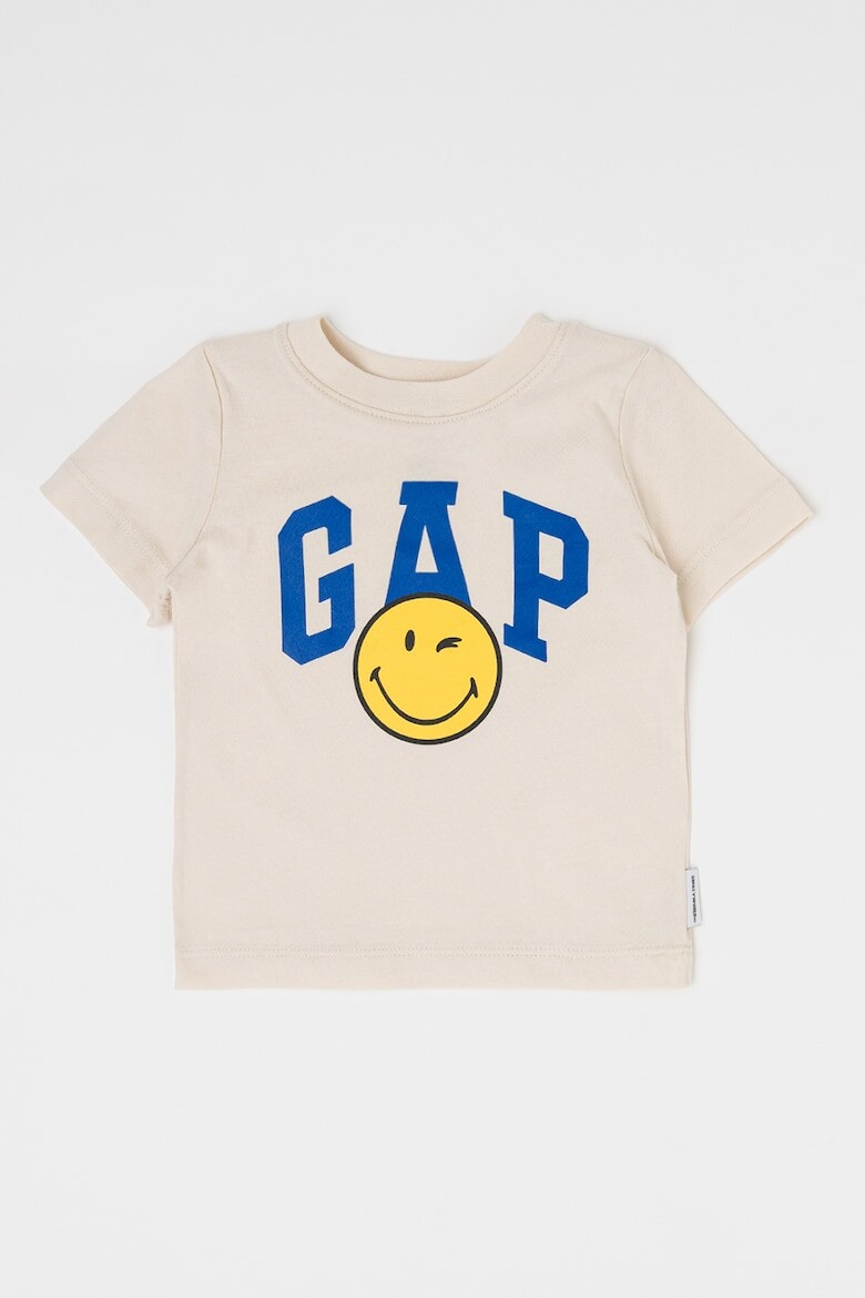 

Хлопковая футболка с логотипом Gap, бежевый