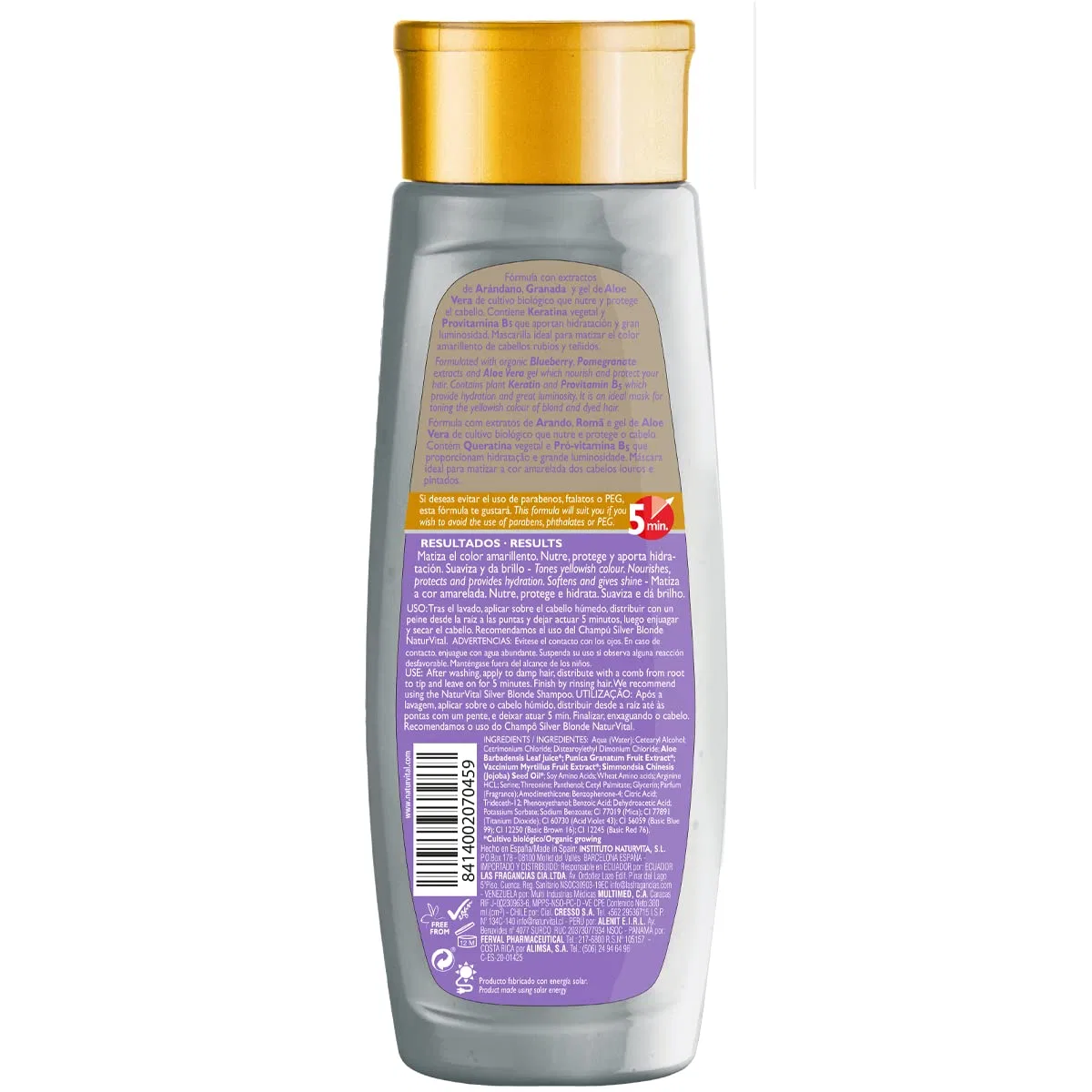 Маска для волос Matizante Silver Blonde, 300 мл Naturvital — фото 2