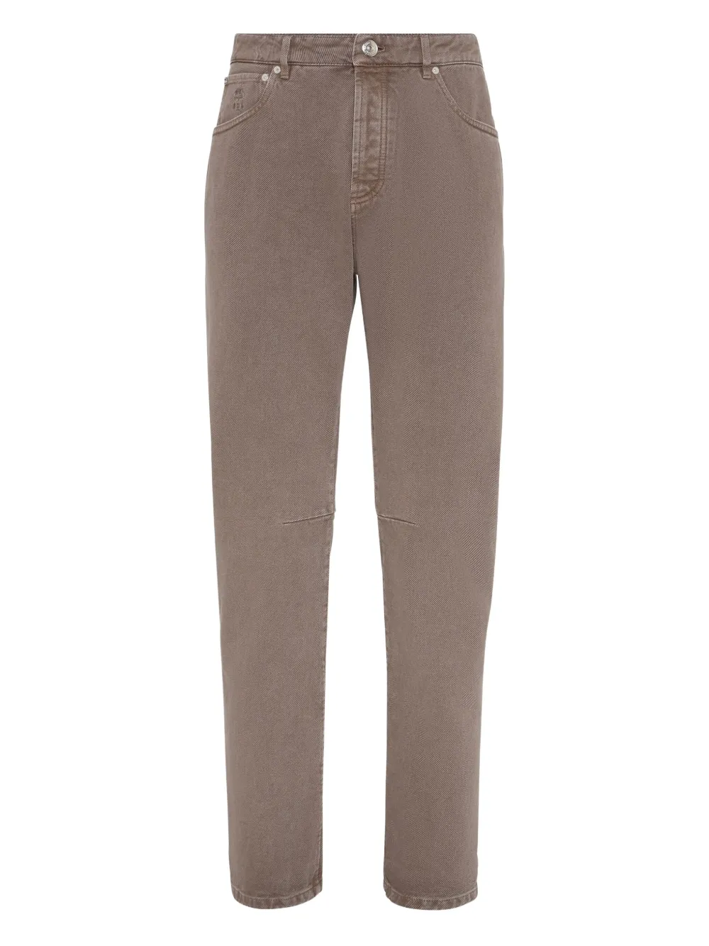 

Джинсы Leisure из хлопка с пятью карманами Brunello Cucinelli, серый