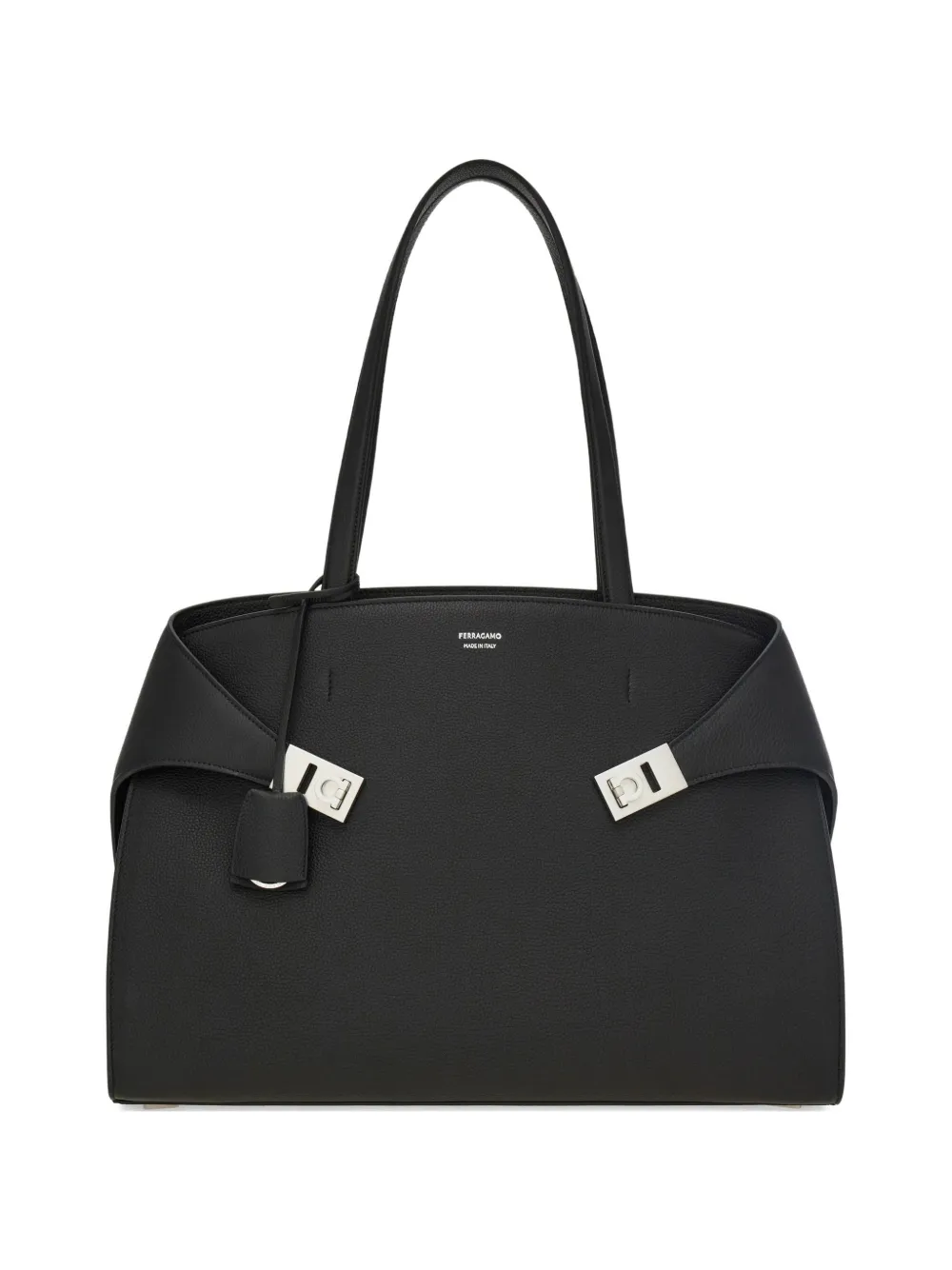 

Плечевая сумка с фурнитурой Hug Ferragamo, черный