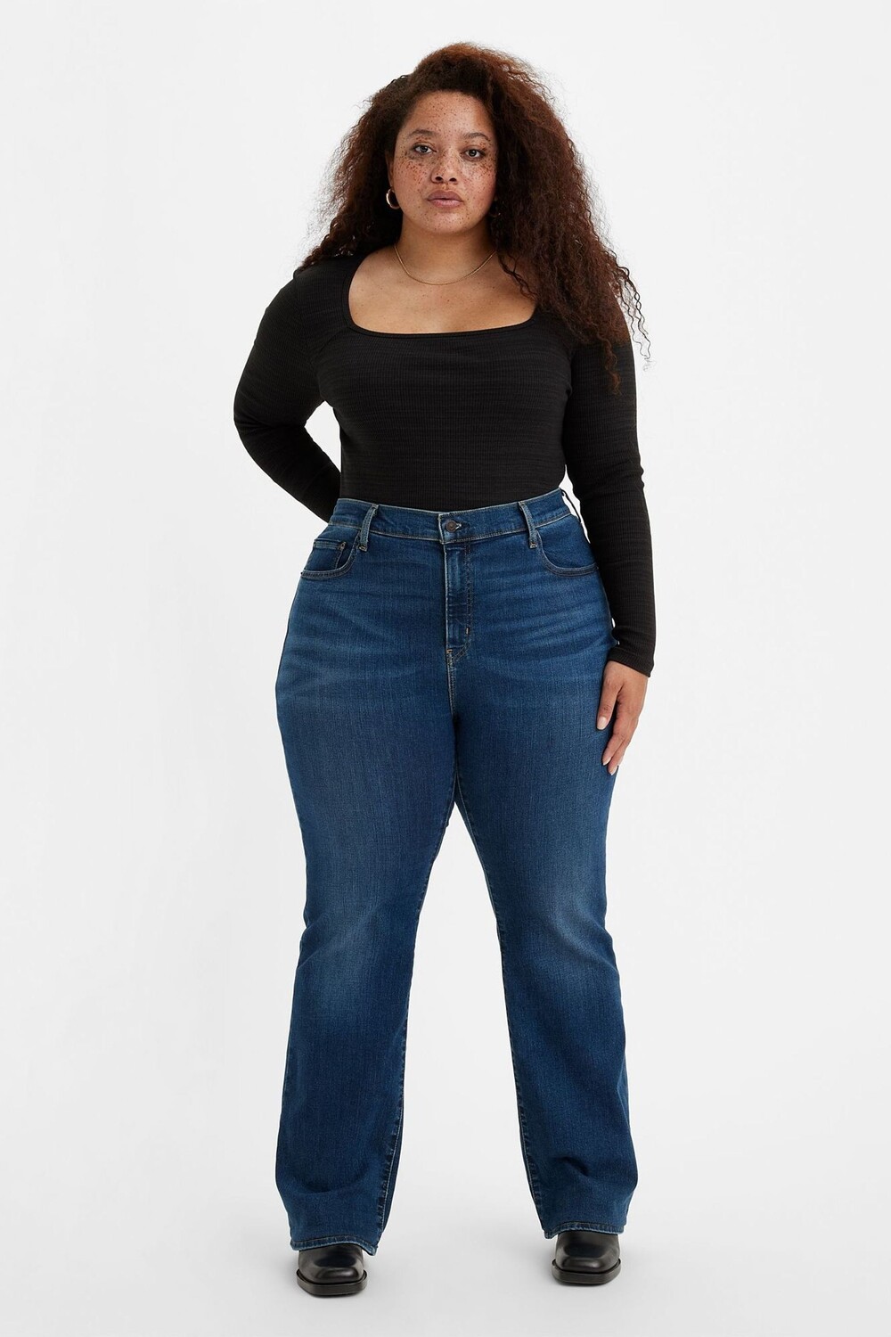 

Джинсы Curve 725 с завышенной талией и широкими штанинами Levi's, синий