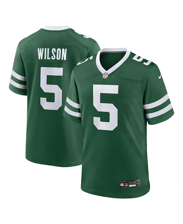 

Мужская игровая футболка Garrett Wilson Legacy Green New York Jets Nike