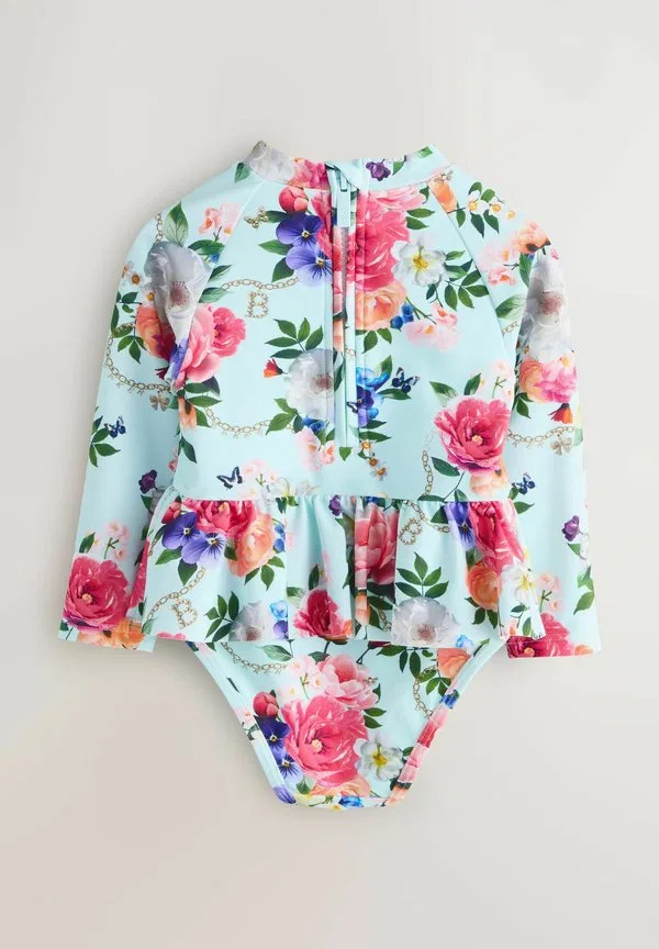 Купальник прямого кроя с длинными рукавами и баской Baker By Ted Baker, Mint Green — фото 2