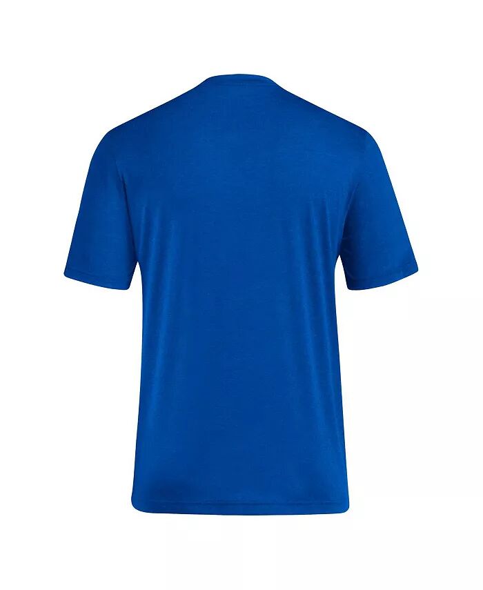 Мужская футболка Royal Kansas Jayhawks Locker Swish Tri-blend adidas — фото 2
