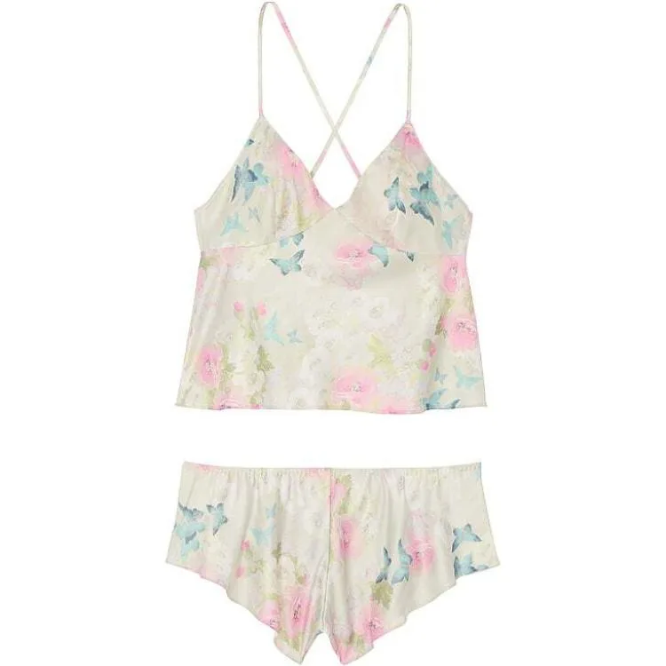 Пижамный комплект SEXY KI с бабочками и цветочным принтом Victoria's Secret, set (butterfly floral print)