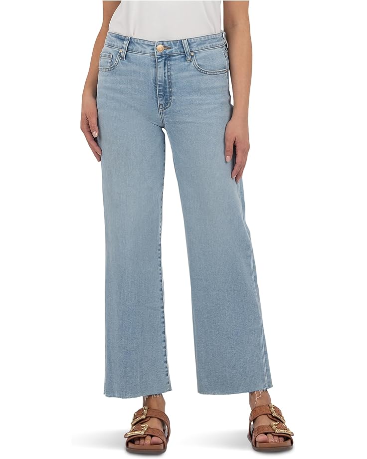 

Джинсы KUT from the Kloth Charlotte High Rise Culottes With Raw Hem, цвет Block