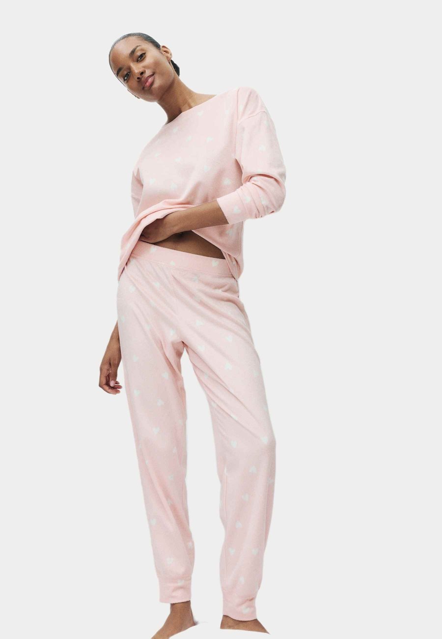 

Пижамный комплект Marks & Spencer CUFFED HEM FLEECE SET, Pink Mix/Pink