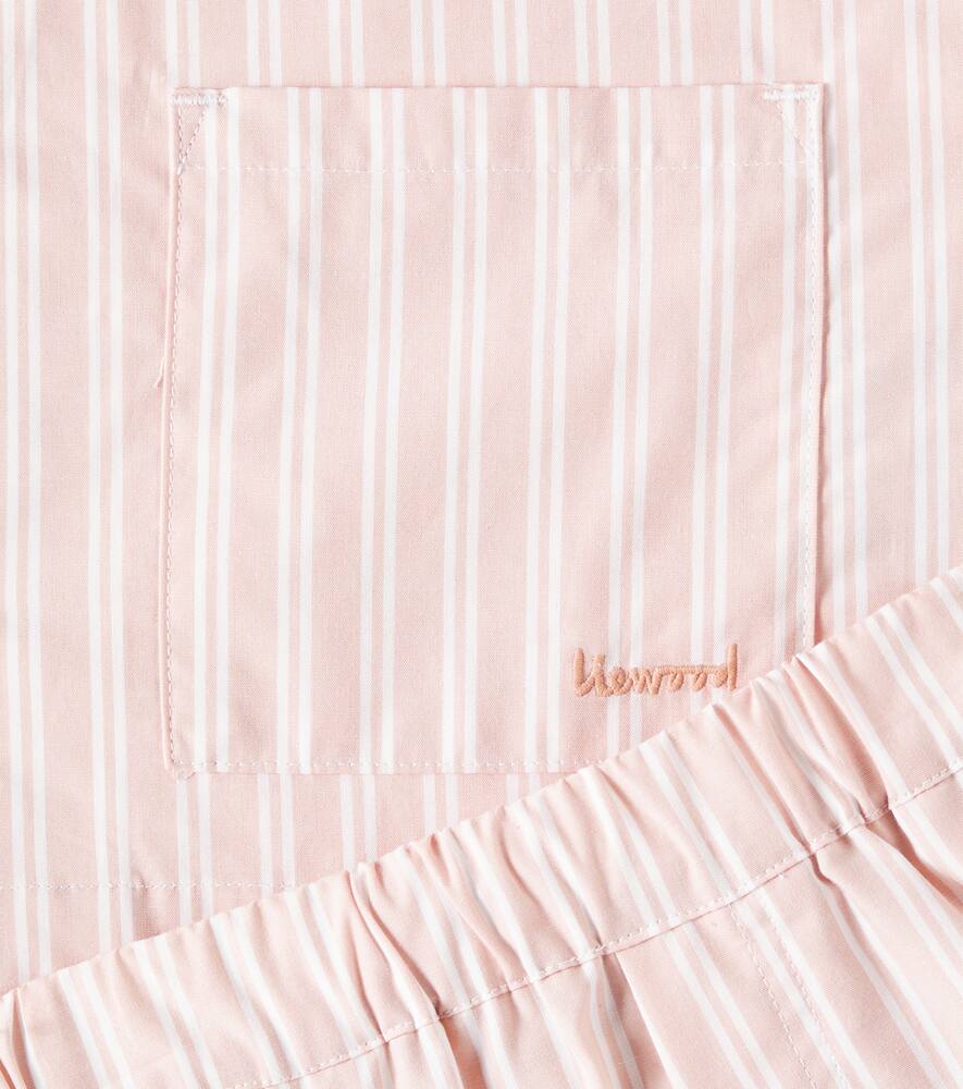 Полосатая хлопковая пижама Leona Liewood, Stripe Sorbet Rose/Creme — фото 3