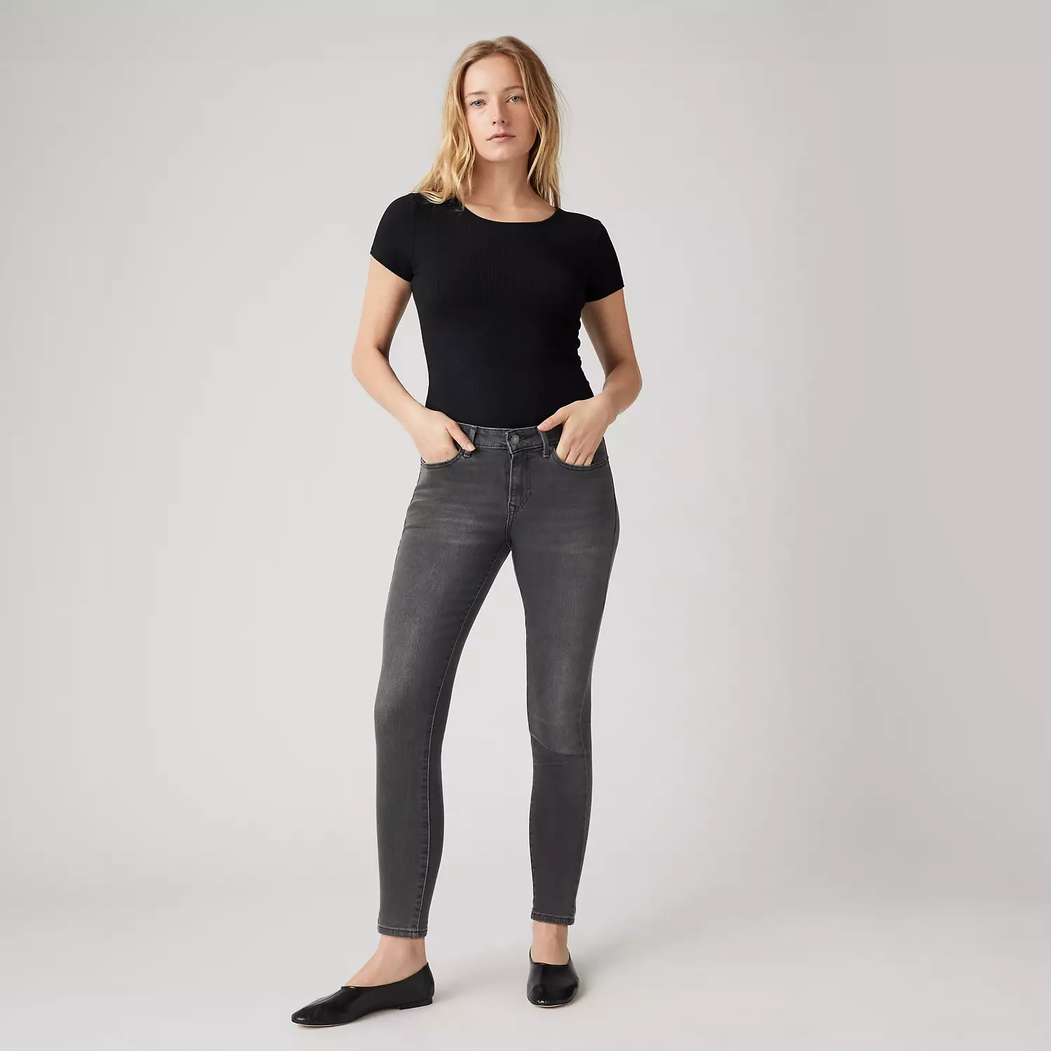 

711 женские джинсы скинни Levi's, черный