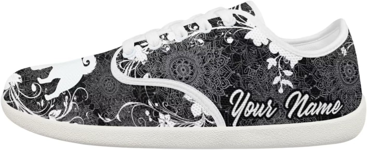 

Кроссовки с принтом собаки для женщин и мужчин, босоножки с широкой носочной частью, дышащая сетка, удобные слипоны для бега, тенниса и тренировок Pointodoor, черный