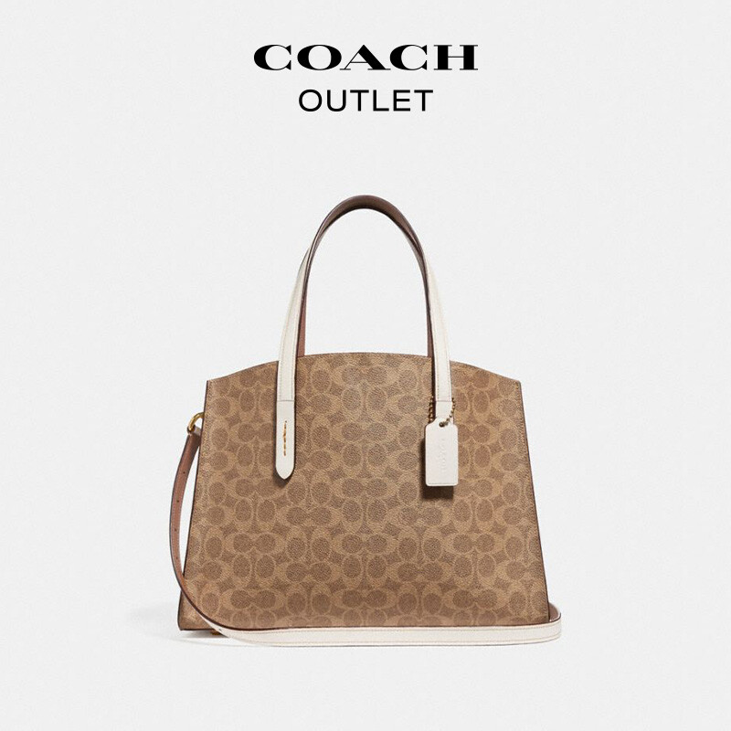 

Классическая женская сумка COACH CHARLIE CARRYALL, белый