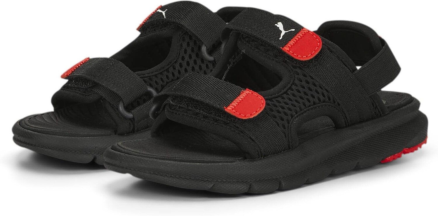 

Сандалии PUMA Kids Evolve Sandal, цвет Puma Black/Puma White/For All Time Red