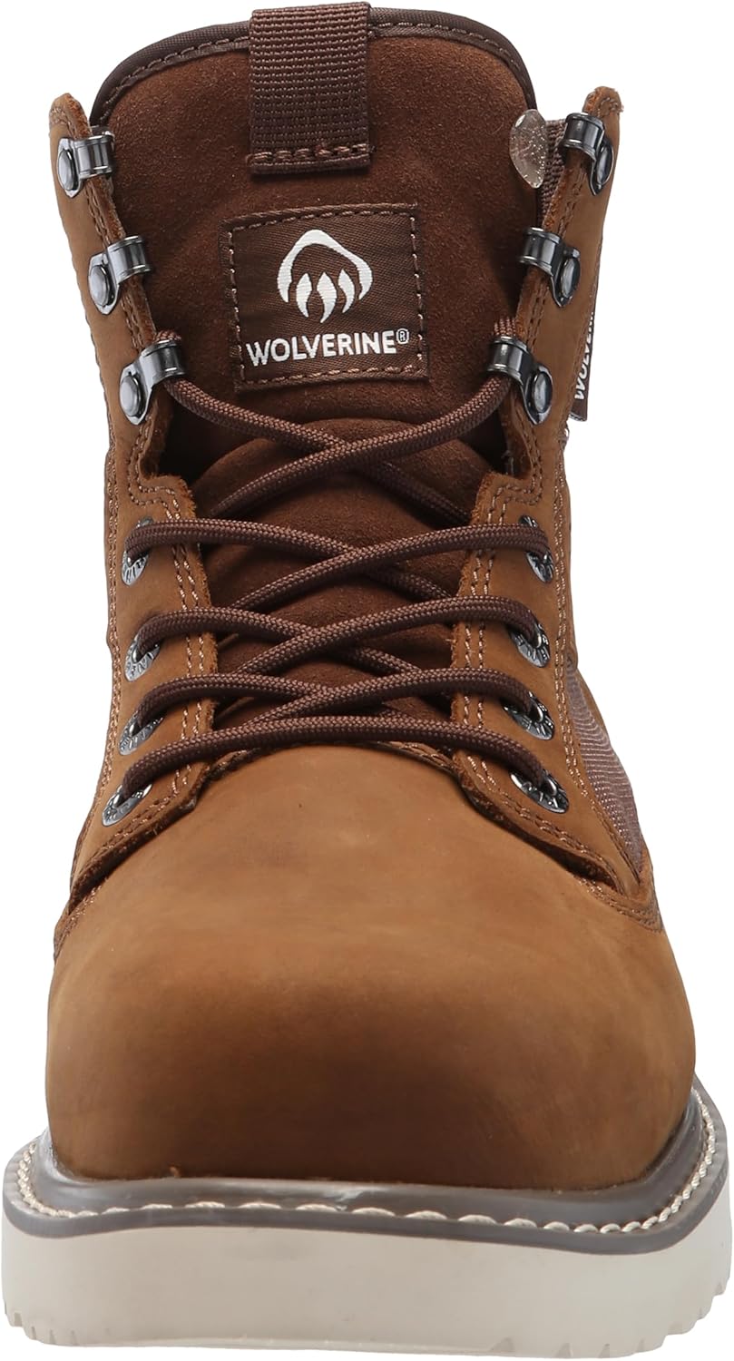 Мужские ботинки Wolverine Trade Wedge, без подкладки, из канвы, с композитным носком, 15 см, Dark Earth — фото 2