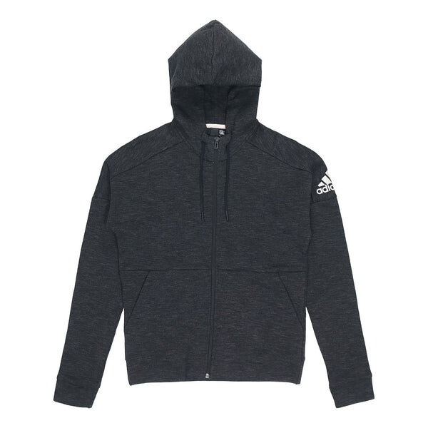 

Куртка adidas Knit Windproof Breathable Hooded Jacket Iron gray, черный
